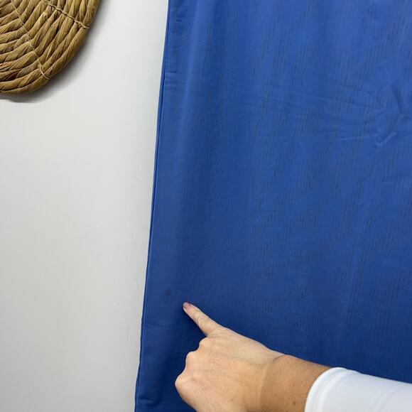 NEW $148 Reformation Blue Stretch Mesh Lined Midi Iris Knit Skirt Small - Picture 6 of 6